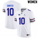 Women's Florida Gators #10 Justin Shorter NCAA Nike White Authentic Stitched College Football Jersey XNM8662IF